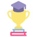Free Trophy Mortarboard Prize Icon