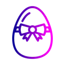 Free Egg Ribbon Decorate Icon