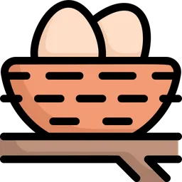 Free Egg In Nest  Icon