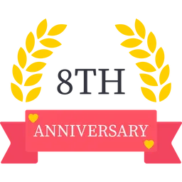Free Eight Anniversary  Icon