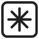 Free Asterisk High Contrast Icon