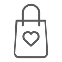 Free Einkaufen Tasche Herz Symbol