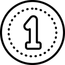 Free Eins Zahl Kreis Symbol