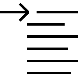 Free Einzug  Symbol