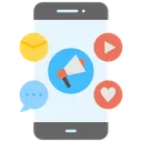 Free Marketing Movil Redes Sociales Compartir Icon