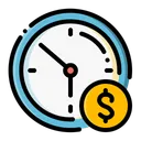 Free El Tiempo Es Dinero Tiempo Reloj Icono