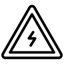 Free Electrical Hazard High Voltage Technical Warning Icon