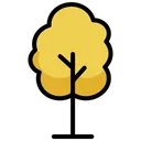 Free Elegante Arbol Amarillo Otono Naturaleza Icono