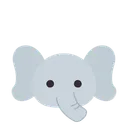 Free Elephant Emoji Face Icon