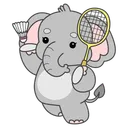 Free Racket Shuttlecock Badminton Icon