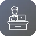 Free Employee Desk Table Icon