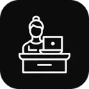 Free Employee Desk Table Icon