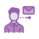 Free Employee Send Mail Icon