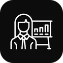 Free Performance Employee Graph Icon