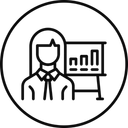 Free Employee Graph Performance Icon