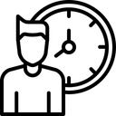 Free Employee working hour  Icon