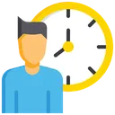 Free Employee working hour  Icon
