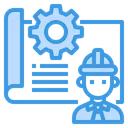 Free Blueprint Engineering Architecture Icon