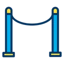 Free Guardrail Stanchions Rope Barrier Icon