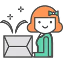 Free Entrega Chica Icono