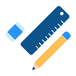 Free Eraser Ruler Pencil  Icon