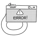 Free Half Tone Error Notification Illustration Error Alert Warning Message Icon