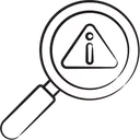 Free Error Searching Magnifier Error Scanning Icon