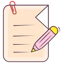Free Escribir Archivo Adjuntar Archivo Papel De Escribir Icon