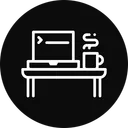 Free Computadora Portatil Escritorio Mesa Icono