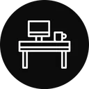 Free Escritorio Oficina Mesa Icono
