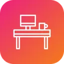 Free Escritorio Oficina Mesa Icono