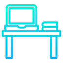 Free Escritorio Escritorio De Libros Mesa Icono