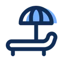 Free Espreguicadeira Guarda Chuva Espreguicadeira Icon