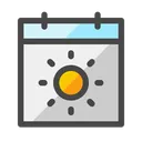 Free Calendrier Soleil Saison Icon