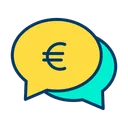 Free Euro Chat Bubble  Icon