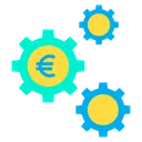 Free Euro Cog Euro Money Mangement Icon