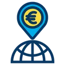 Free Euro Location  Icon
