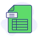 Free Excel Sheet Document File Icon