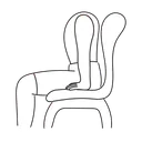 Free White Line Chair Excercise Illustration Excercise Fitness Icône