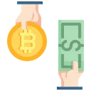Free Exchange Bitcoin Cryptocurrency Icon