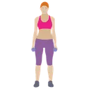 Free Exercicio Com Halteres Flexoes Musculos Biceps Ícone