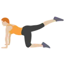 Free Exercicio De Prancha Aerobica Alongamento Muscular Ícone