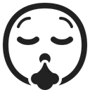 Free Exhaling High Contrast Icon