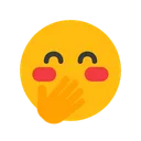 Free Face With Hand Over Mouth Emotion Emoticon Icon
