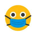 Free Face With Medical Mask Emotion Emoticon Icon