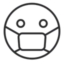 Free Face With Medical Mask  Icon