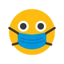 Free Face With Medical Mask Emotion Emoticon Icon