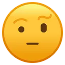 Free Face With Raised Eyebrow Emoji Emoticon Icône