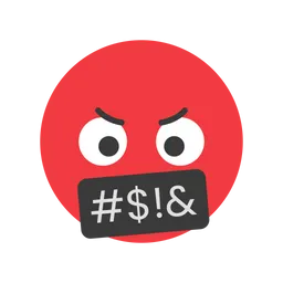 Free Face With Symbols On Mouth Emoji Icon