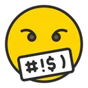 Free Artboard Face With Symbols On Mouth Symbols On Mouth Icon